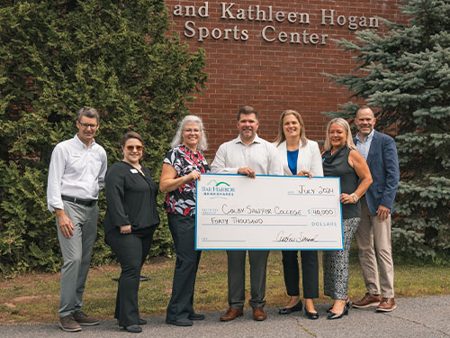 BHBT present  donation to Colby-Sawyer College